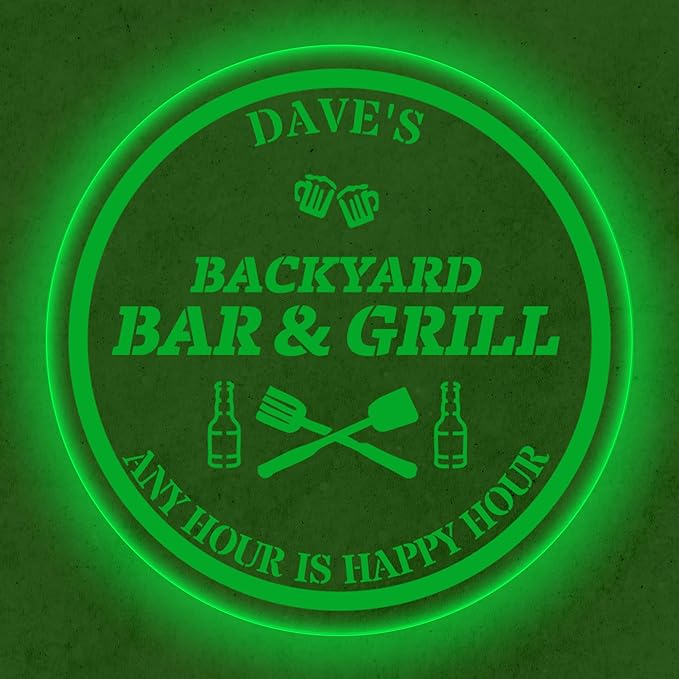 Custom Acrylic LED Bar Sign – Personalized Color Changing Wall Decor - Image 3