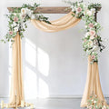 Socomi Wedding Arch Draping Fabric 1 Panel 29" x 19Ft Champagne Sheer Chiffon by Socomi