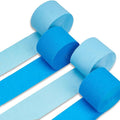 PartyWoo Blue Crepe Paper Streamers 4pcs 328ft Pack of Light Sky Blue Crepe by PartyWoo