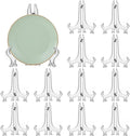 12 Pack 6 Inch Clear Plastic Easels or Stand/Plate Holders to Display Pictures by LonlyEagle