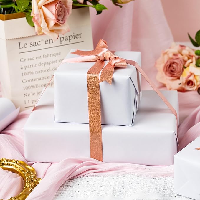 Garbendy Gift Wrapping Paper Roll-Solid Color Pearly-Lustre Paper, Valentine's - Image 6