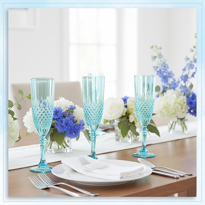 Plastic Champagne Flutes, for Weddings Bachelor Parties Toasting and Events - Image 6