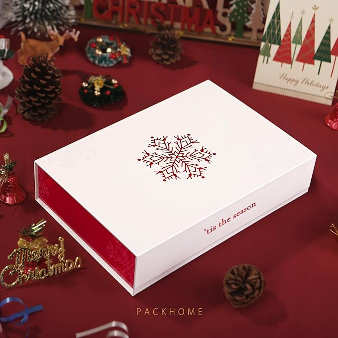 PACKHOME 6 Christmas Gift Boxes 13x9.7x3.4 Inches, Large Gift Boxes - Image 2