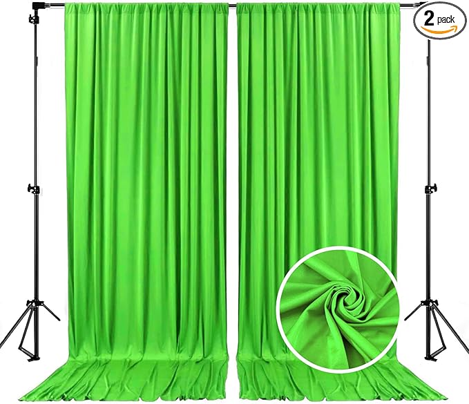 10 x 7 Feet Emerald Green Backdrop Curtain by ZEBMOON