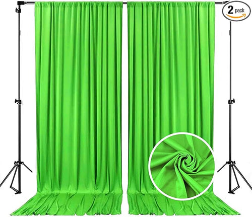 10 x 7 Feet Emerald Green Backdrop Curtain by ZEBMOON