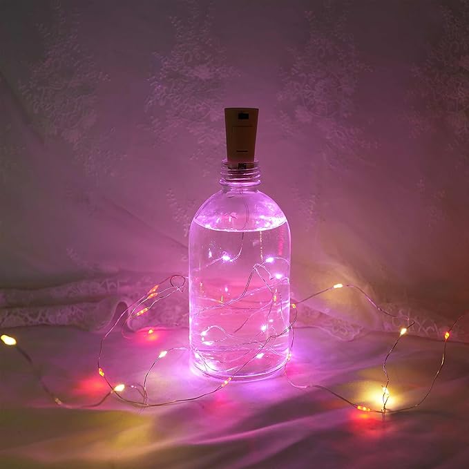 20 LED Wine Bottle Lights with Cork, 15 Pack Battery Operated Cork Shape Fairy - Image 8