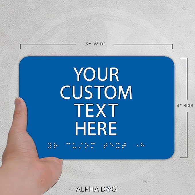 ALPHA DOG ADA SIGNS Custom ADA Compliant Braille Sign, Tactile Text, Raised - Image 2