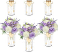Vintage Glass Vases for Flowers, Bridal Shower Bud Vase Set by DRANSMIC