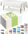 Pureegg Plastic Table Cloth Disposable 10 Pack, 54 x 108 Inch Table Cloths by Pureegg