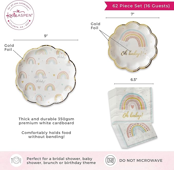 Kate Aspen Boho Rainbow Baby Shower Decorations, One Size - Image 6