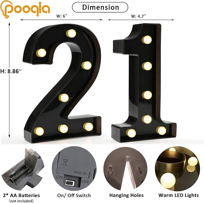 Pooqla 21st Birthday Decorations - Image 4