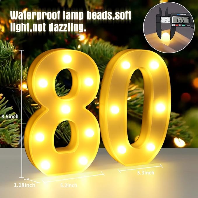 80th Birthday Decorations for Women Men, Happy 80 Birthday Decorations for - Image 2