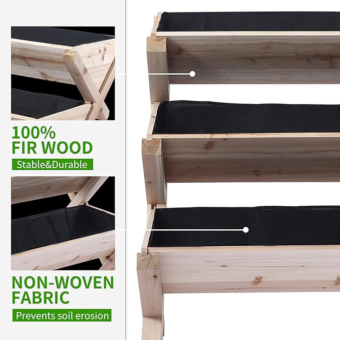3 Tiers Wooden Vertical Raised Garden Bed - Image 6