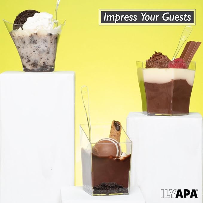 Ilyapa 3oz Plastic Dessert Cups - Image 3