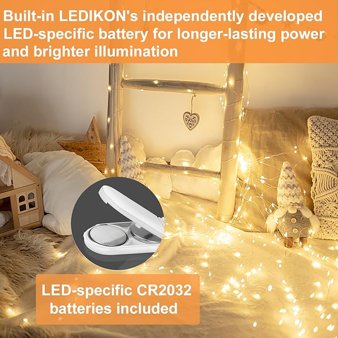 24 Pack Fairy Lights Battery Operated String Lights-3.3ft 20 LED Silver Wire - Image 4