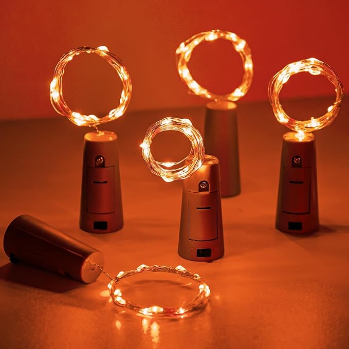 Aluan Orange Halloween Lights Wine Bottle Lights - Image 2