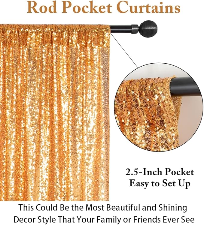ShinyBeauty Photobooth Background-4FTx7FT-Gold-Sequin backdrops Sequin Fabric - Image 4