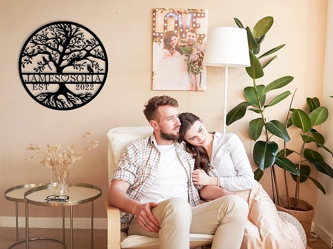 Personalized Tree of Life Metal Sign, Custom Name Sign, Tree of Life Wall Decor - Image 3