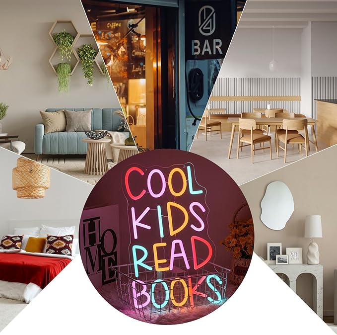 Cool Kids Read Books Neon Sign for Wall Decor, Reading Books Neon Light - Image 6