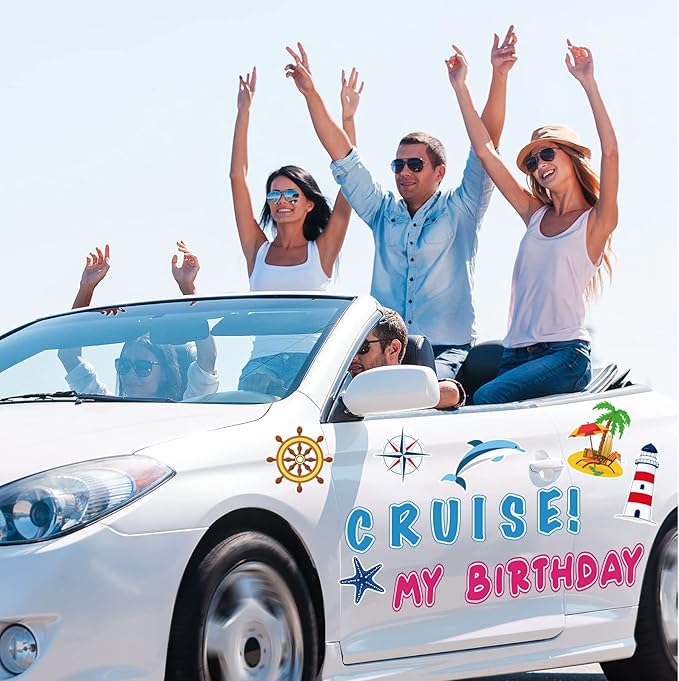 Xuhal 25 Pcs Birthday Cruise Door Magnets Decorations Funny Cruise Ship Door - Image 3