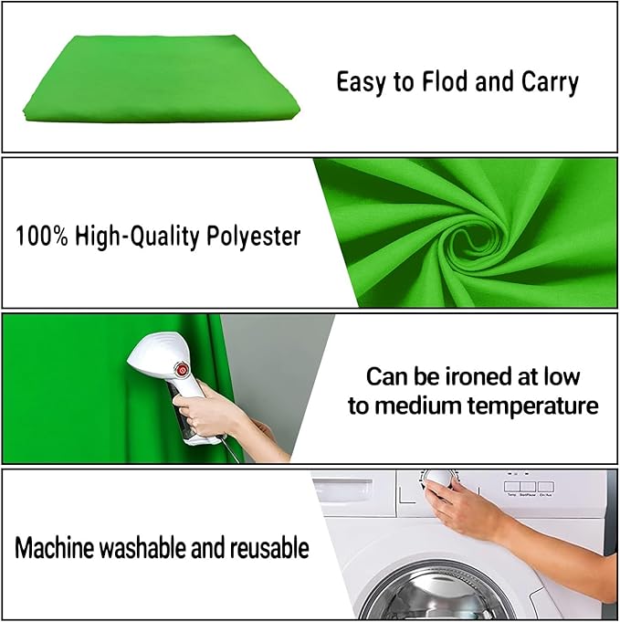 10x10FT Green Screen Backdrop Big Solid Color Photography Background - Image 7