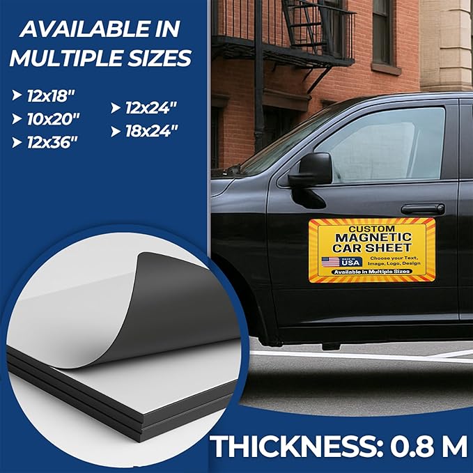 Pack of 2 Custom Car Magnets by DC– Personalized Magnetic Car Signs | Car Door - Image 8
