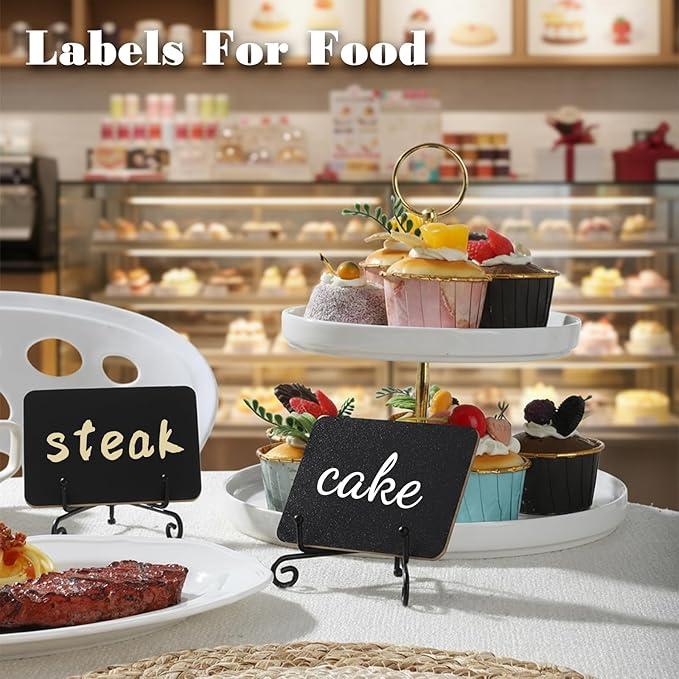 12 Pcs Mini Chalkboard Signs for Food Labels 4"x3"Small Chalkboards-Label - Image 6