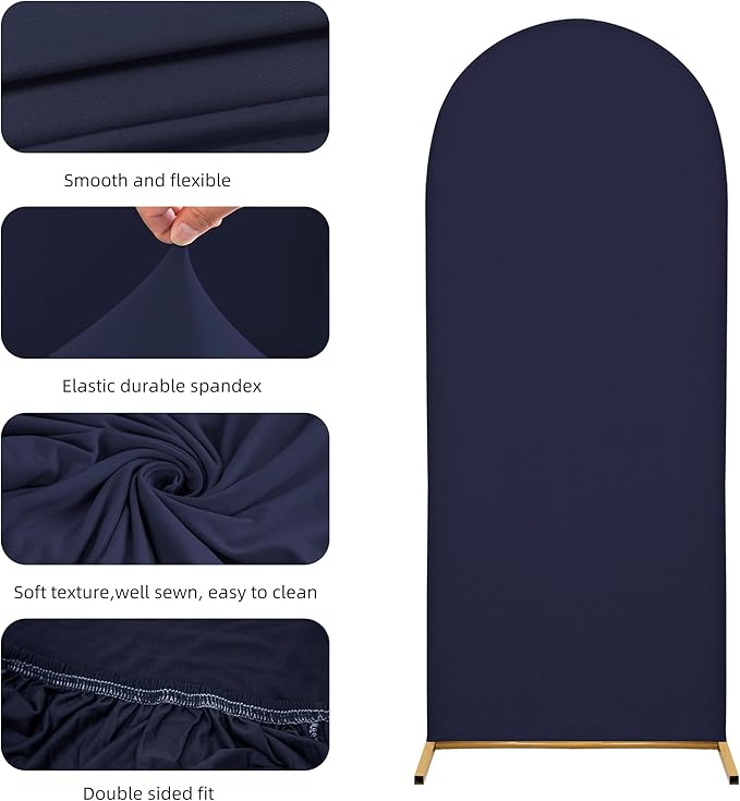 Wedding Arch Covers Arch Backdrop Cover Arch Stand Covers 7.2FT 6FT Set 2 Arch - Image 3