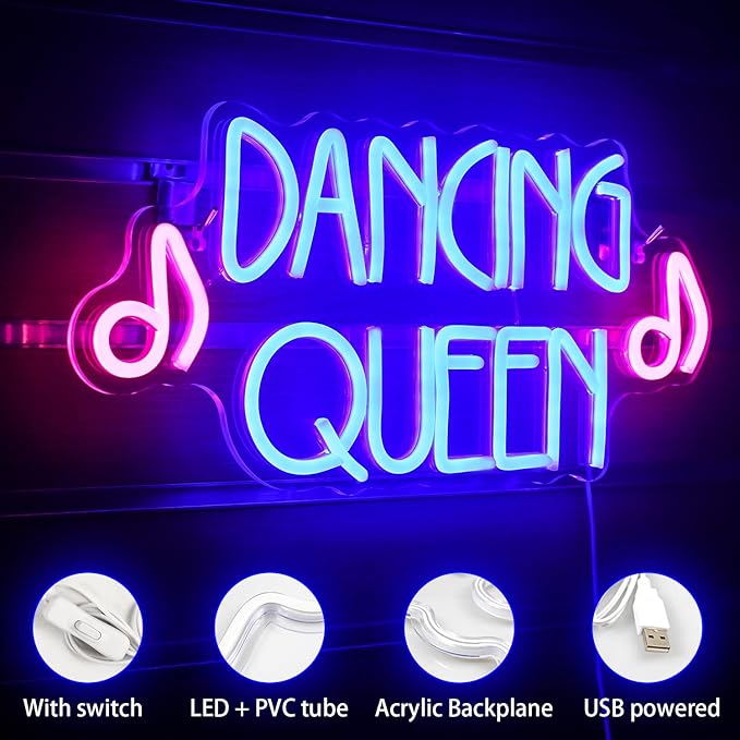 Dancing Queen Neon Sign Dance Led Sign Purple Neon Lights Dance Club Lights Up - Image 4