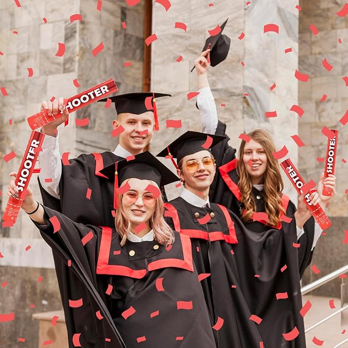 12 Pack Red Biodegradable Confetti Cannon-Confetti Poppers - Image 5