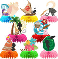8Pcs Tropical Hawaiian Birthday Party Supplies, Tropical Luau Summer Honeycomb by OURUI