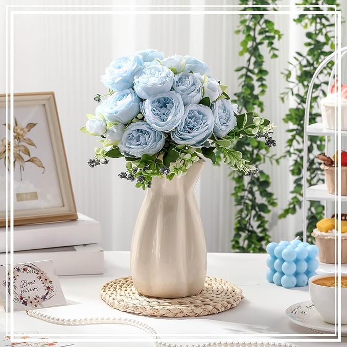 8 Bundles Artificial Peonies Flowers Boho Faux Flowers Arrangements Artificial - Image 5