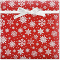 Current Snowflake on Red Christmas Rolled Wrapping Paper by Current