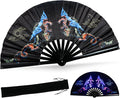 SYNTECSO Folding Hand Fan for Rave, Boots on The Ground Fan, Large Folding Fan by SYNTECSO