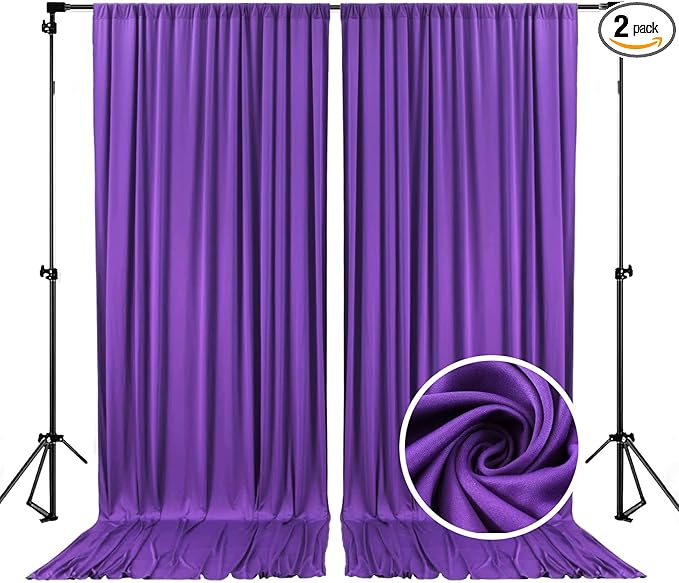 10 x 7 Feet Purple Backdrop Curtain by ZEBMOON