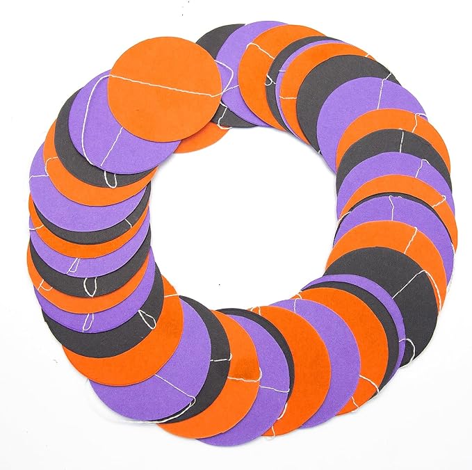 Black-Orange-Purple Halloween Party-Decorations - 52Ft Paper Garland Streamers - Image 3