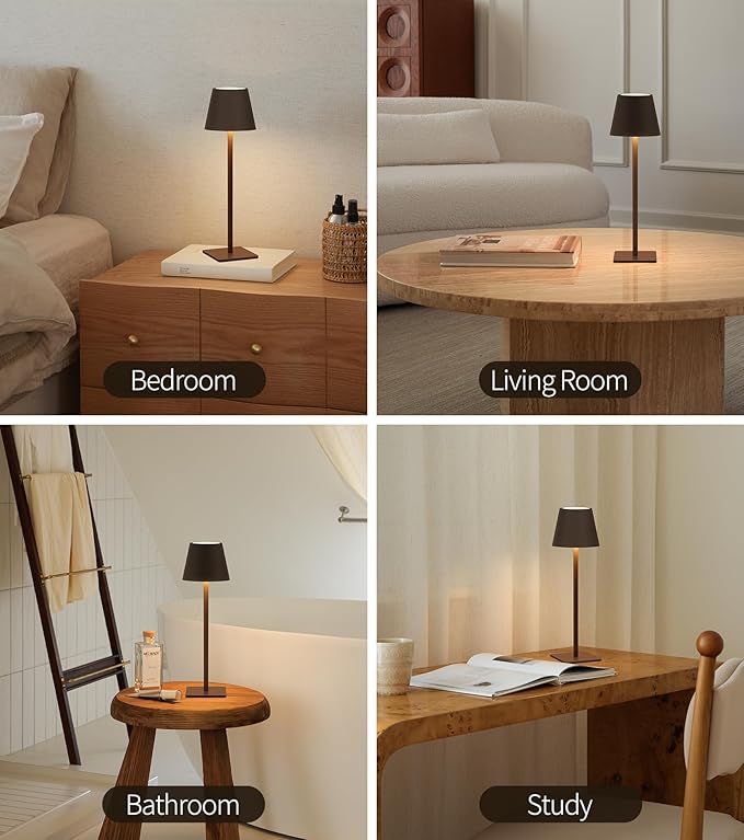 UME 3 Pack Cordless Table Lamp, Battery Operated Lamp - Image 7