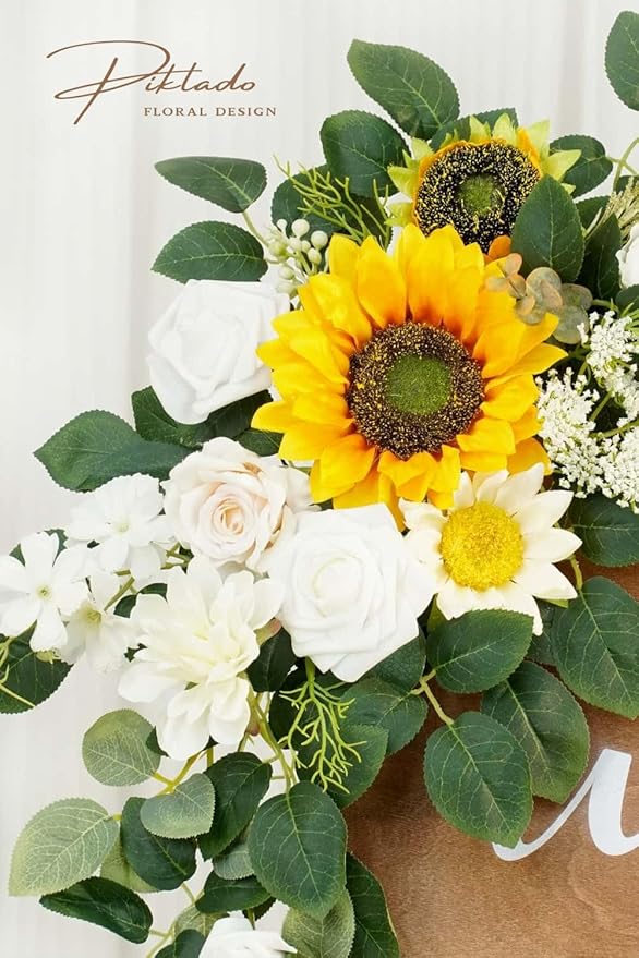 Wedding Decor Welcome Sign Flower Backdrop Garland - Image 7