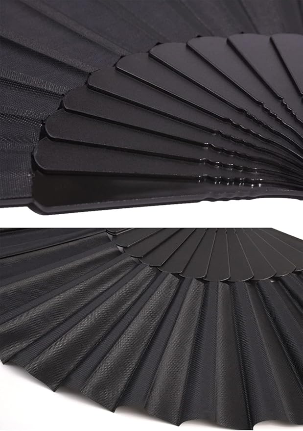 HUNANBANG 1 Dozen 12 Pieces Folding Hand Fans Church Wedding Gift, Party Favors - Image 4