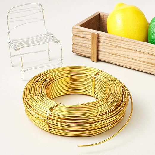 Fashewelry 114 Feet 10 Gauge Aluminum Wire Gold Bendable Metal Craft Wire - Image 5