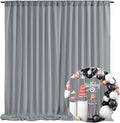 10 x 10 Feet Grey Backdrop Curtain by ZEBMOON