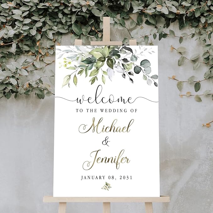 Welcome To Our Wedding Sign, Engagement Party Welcome Sign, Personalized - Image 4