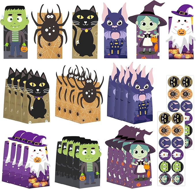 Tikitup Halloween Treat Bags-24pcs Trick or Treat Goody Bags by Tikitup