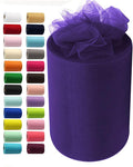 Purple Tulle Fabric Rolls 6 Inch by 100 Yards Fabric Spool Tulle Ribbon by IONTACH