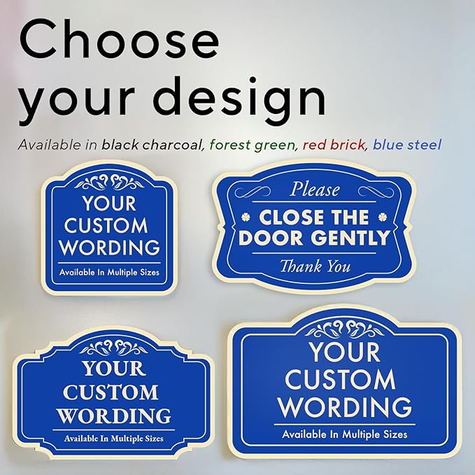 Blue Steel 12x12 Personalized Custom Aluminum Decorative Waterproof Driveway - Image 3