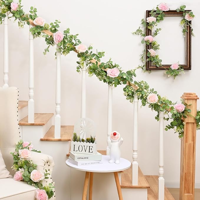Dolicer 2Pcs 13Ft Artificial Eucalyptus Garlands - Image 6