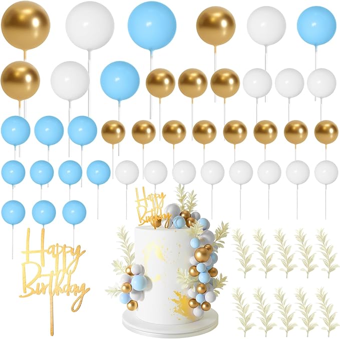 MIAHART Ball Cake Toppers Boho Grass Cake Topper Ball Cake Insert Decoration by MIAHART