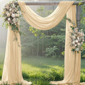 Champagne Wedding Arch Draping Fabric 1 Panel 29" × 20FT Sheer Drapes Outdoor by Jimtx