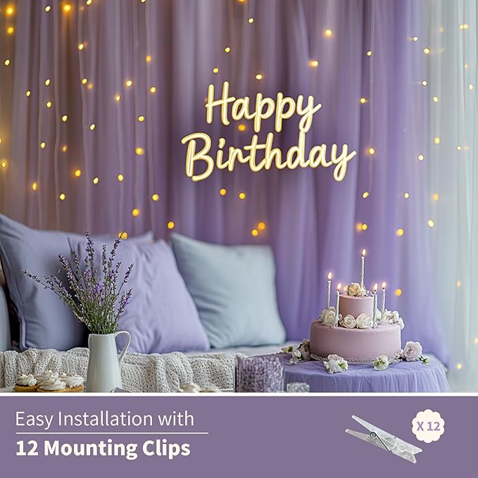Lavender Tulle Backdrop Curtain - Image 7