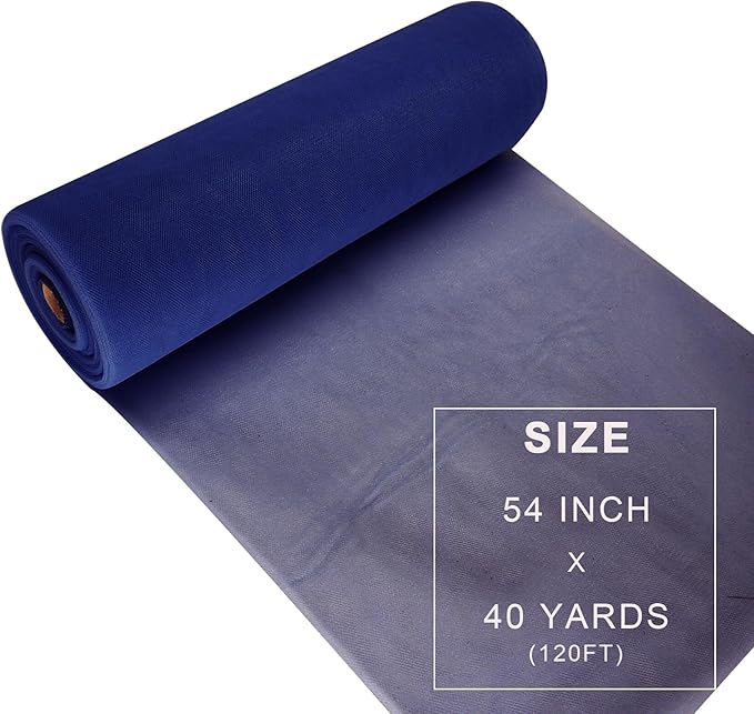 Navy Blue Tulle Fabric Roll Spool Bolt Large Tulle Wedding Party Decoration - Image 2